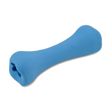 Hueso de caucho natural para perros Azul - Juguete resistente y rellenable Green Pets